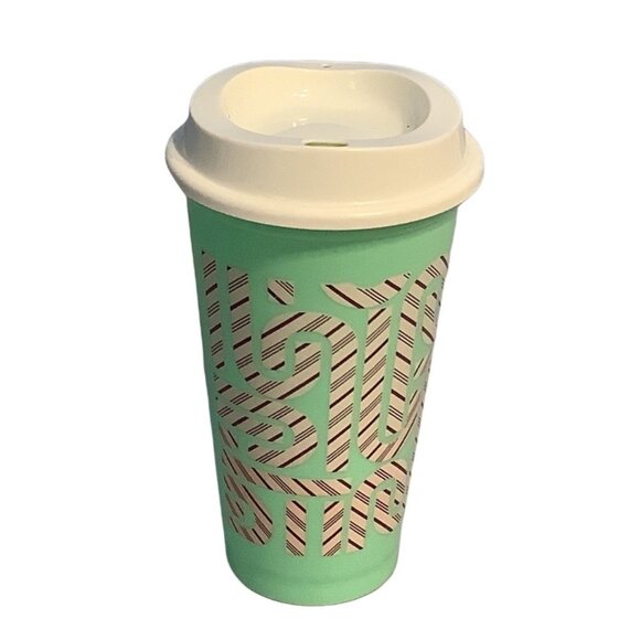 Starbucks Cup Mint Green 2013 Travel Tumbler With Lid 16oz Reusable Plastic - Picture 1 of 6